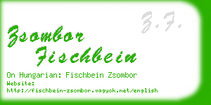 zsombor fischbein business card